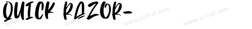 Quick Razor字体转换